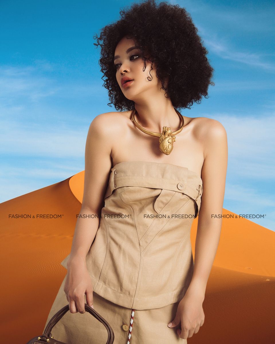 Áo Kiểu Nữ Linen Nâu Cà Phê Sắc Màu Tự Do