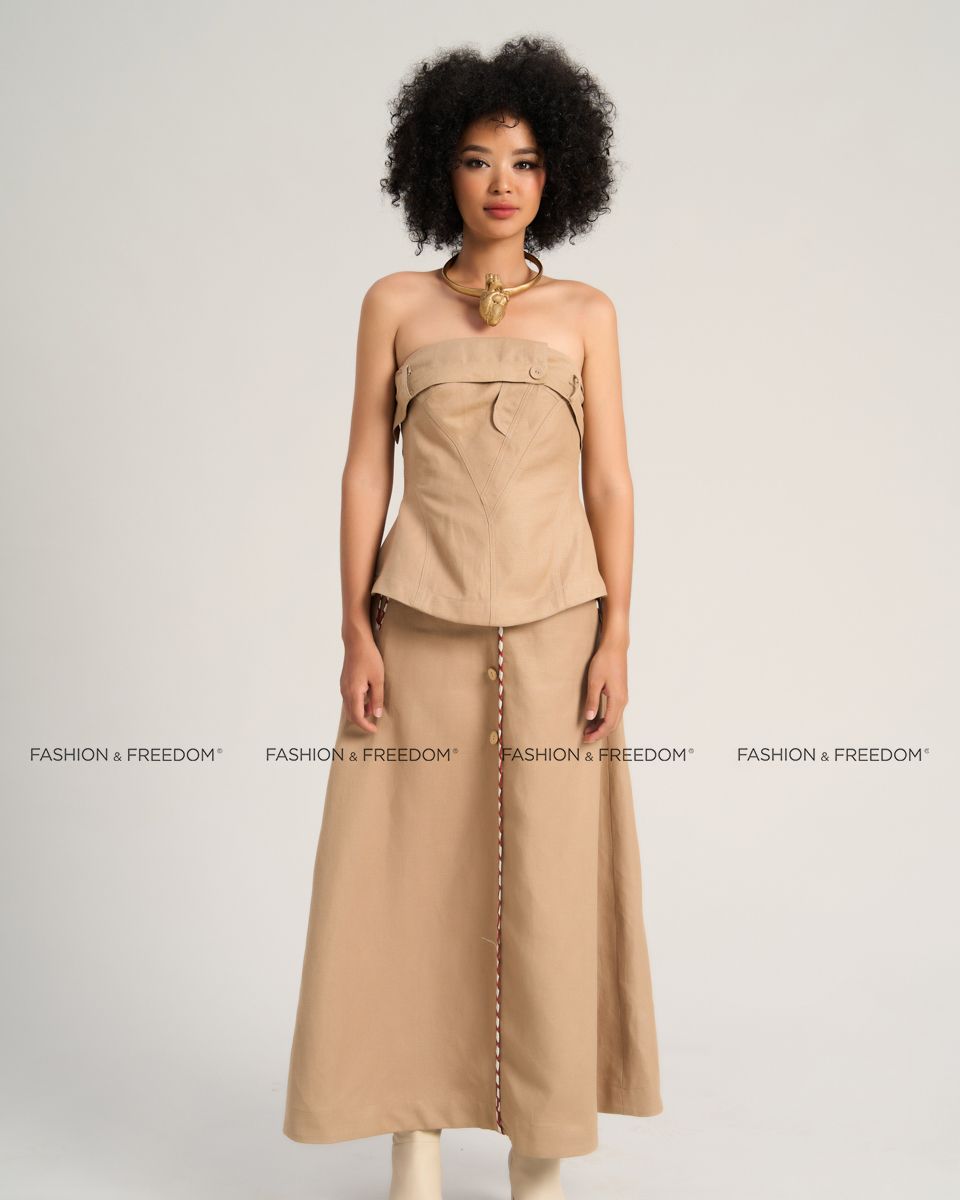 Áo Kiểu Nữ Linen Nâu Cà Phê Sắc Màu Tự Do