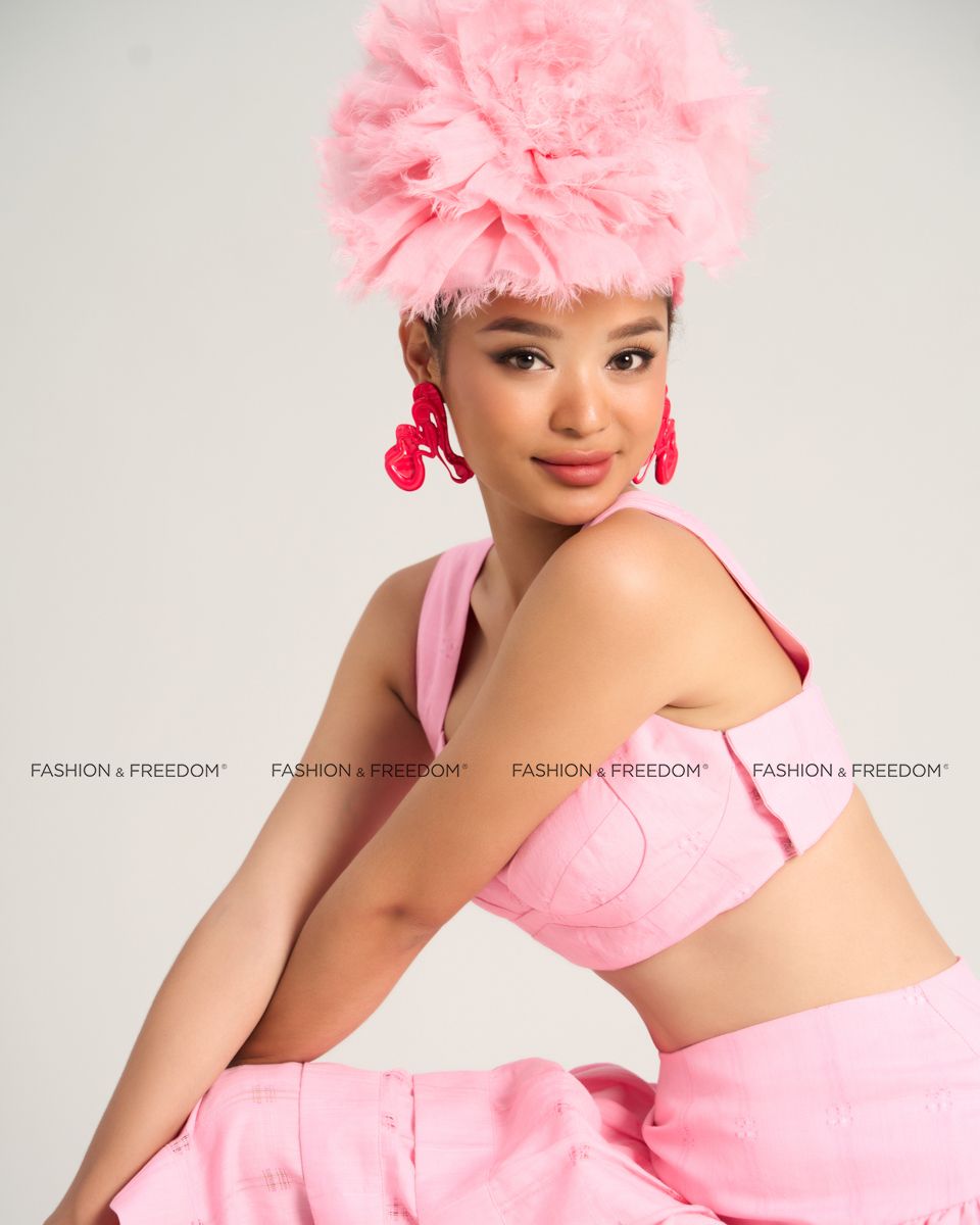 Áo Kiểu Nữ Linen Hồng Nhạt Sắc Màu Tự Do