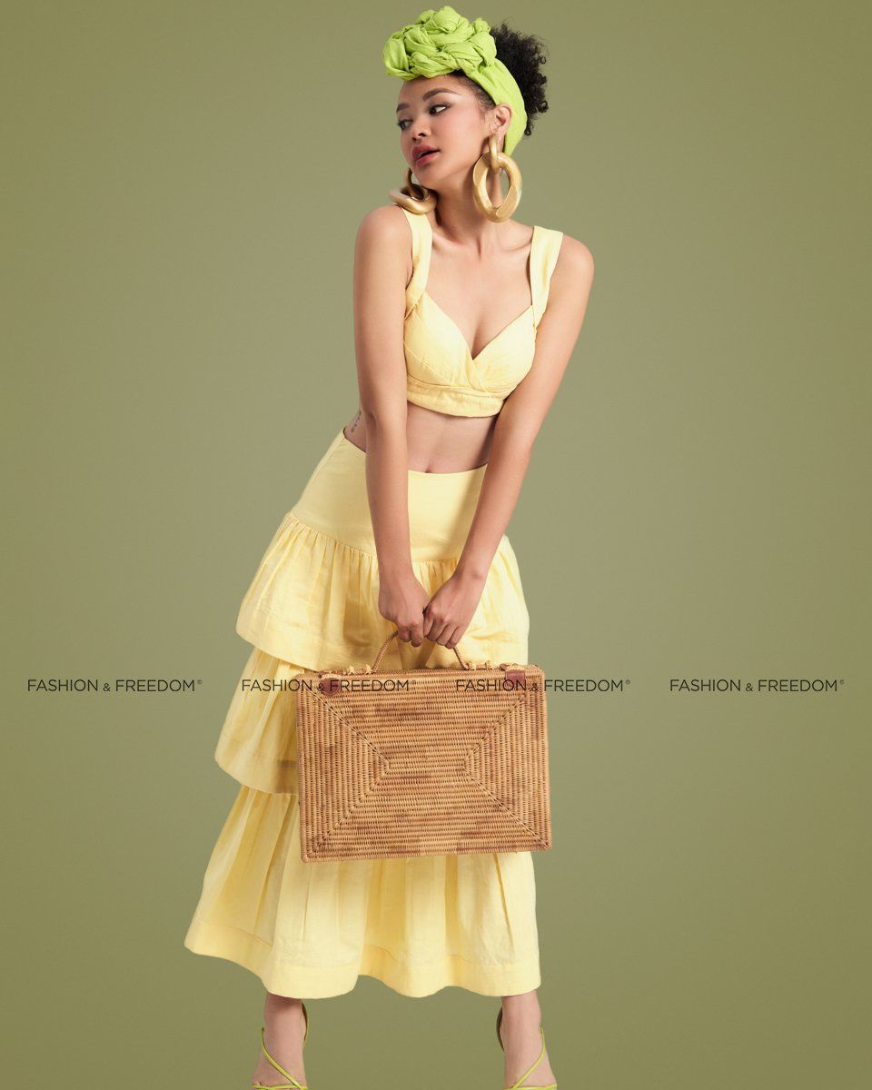 Áo Kiểu Nữ Linen Vàng Sắc Màu Tự Do