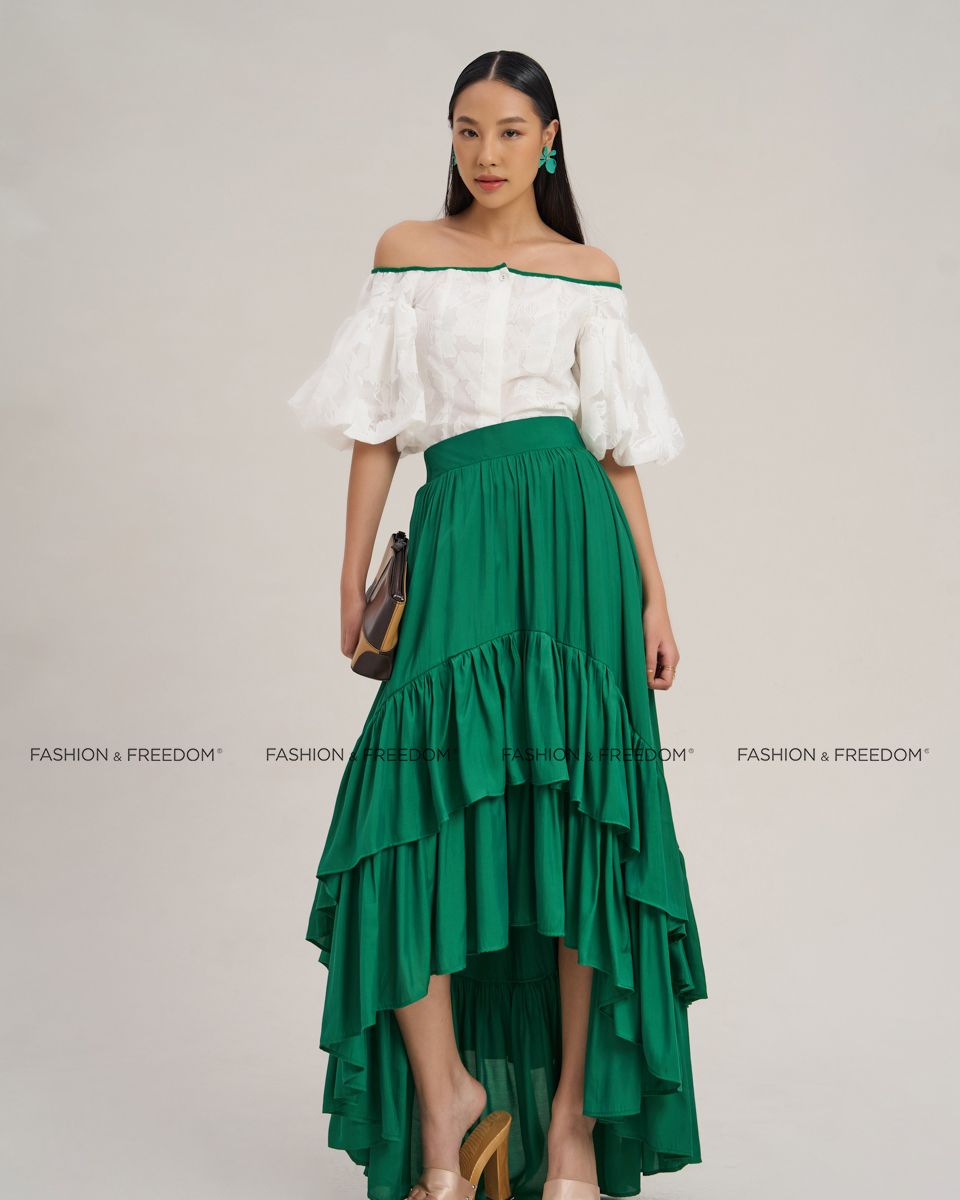 Áo Kiểu Voan Kiến Nữ Trắng The  Art Of Styling