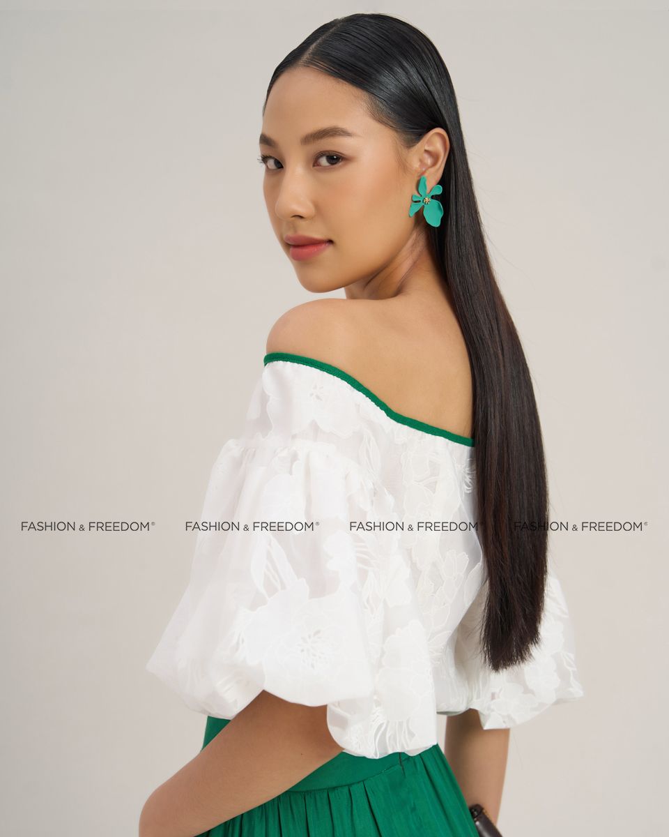 Áo Kiểu Voan Kiến Nữ Trắng The  Art Of Styling