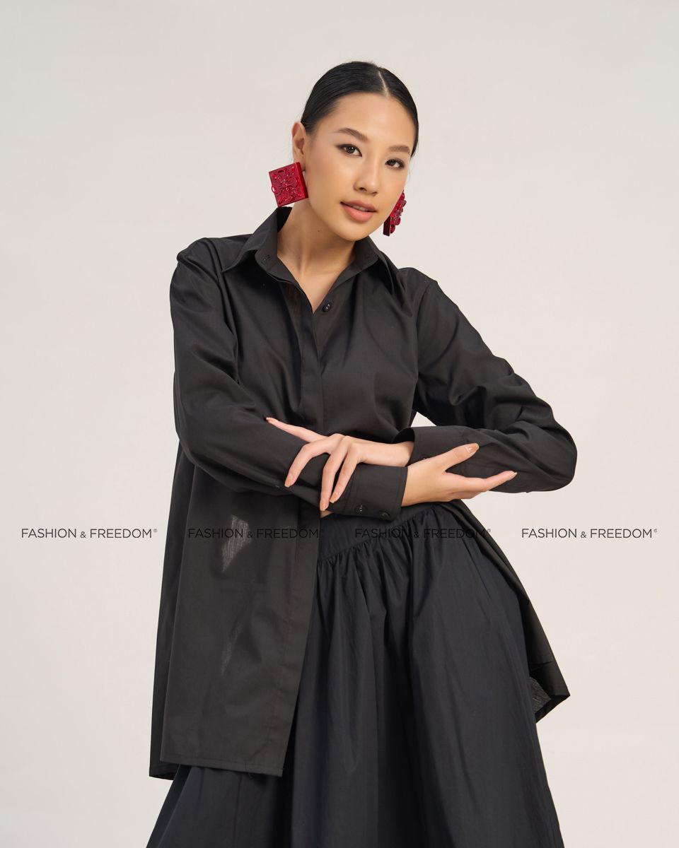 Áo Kiểu Kate Nữ Đen The  Art Of Styling