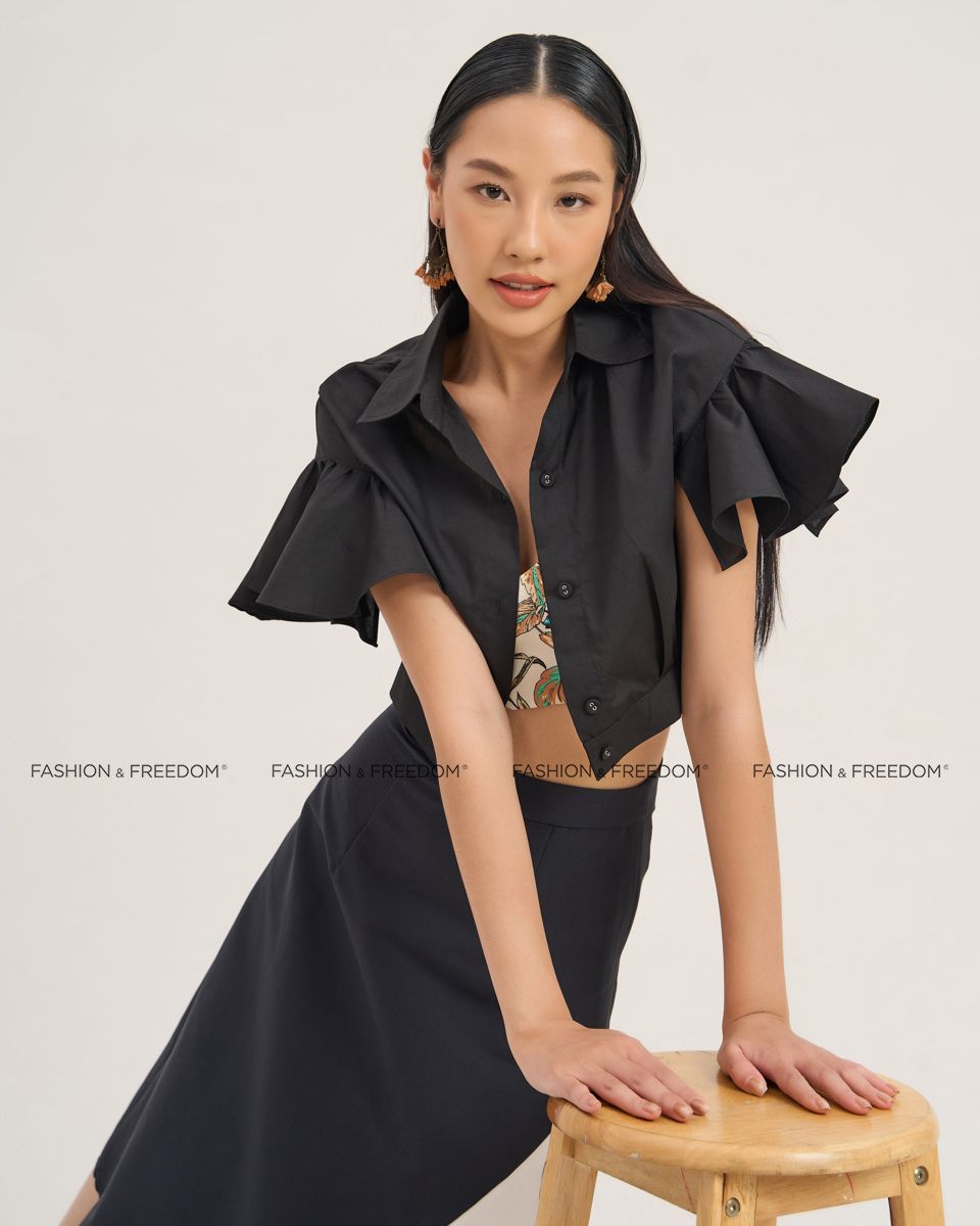 Áo Kiểu Kate Nữ Đen The  Art Of Styling
