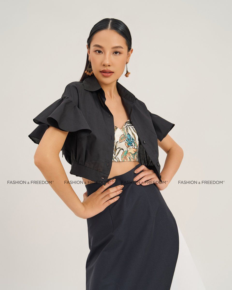 Áo Kiểu Kate Nữ Đen The  Art Of Styling