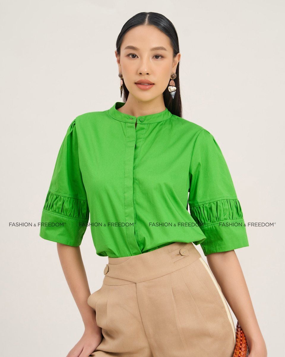Áo Kiểu Kate Nữ Xanh Lá The  Art Of Styling