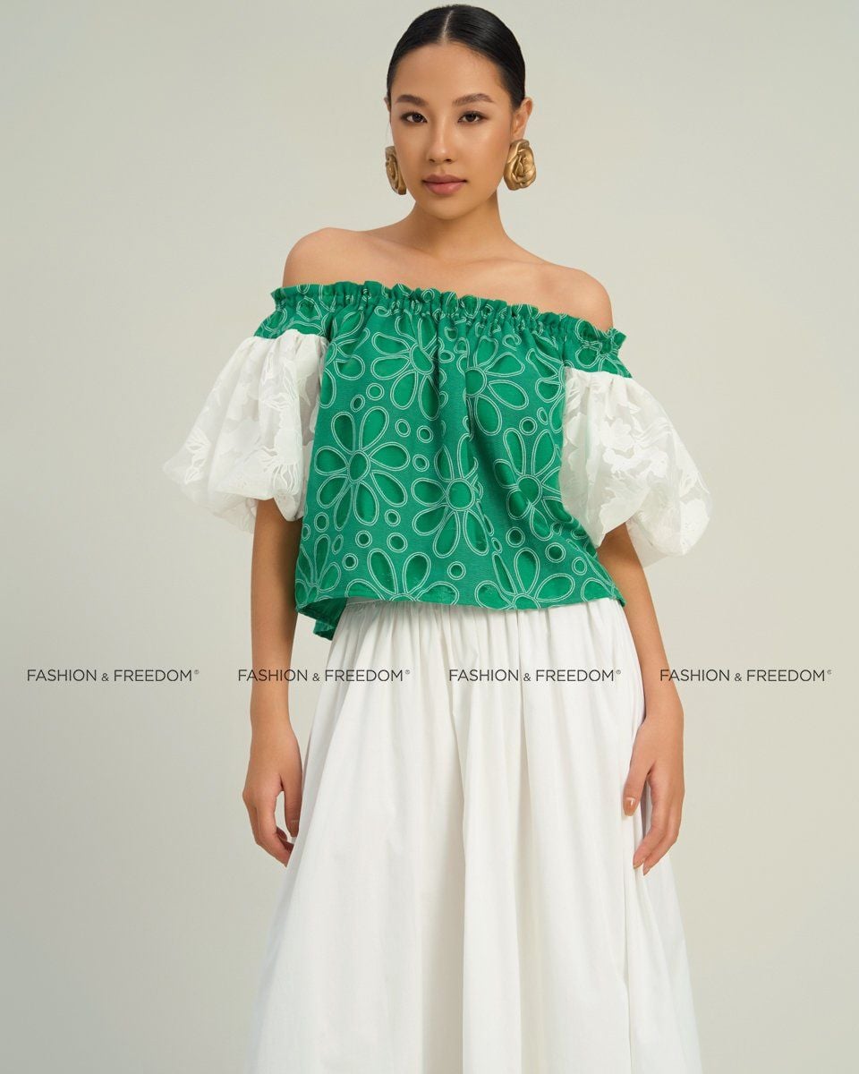 Áo Kiểu Voan Kiến Nữ Trắng The  Art Of Styling