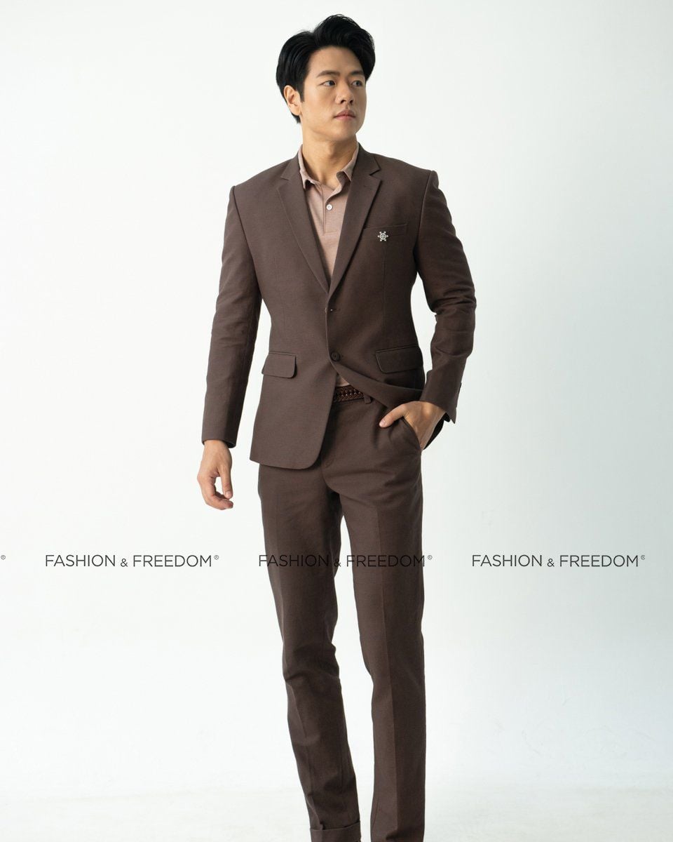 Áo Vest Nam Linen Nâu New Spirit