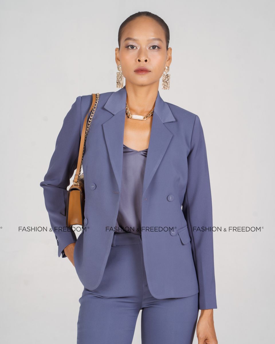 Quần Lụa Viscose  Xanh Tím New Linen New Horizon