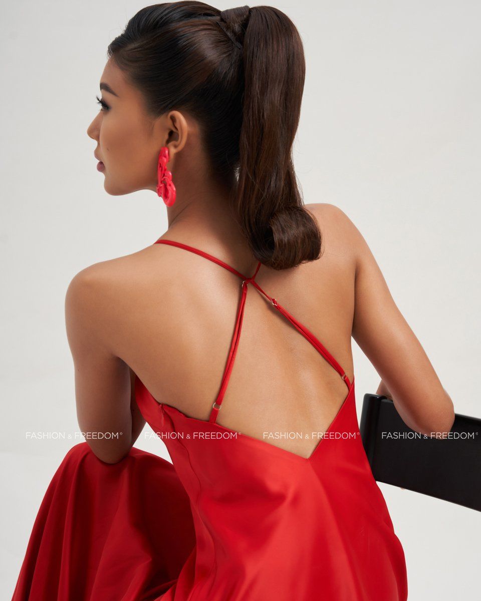 Đầm Lụa Đỏ City Girl