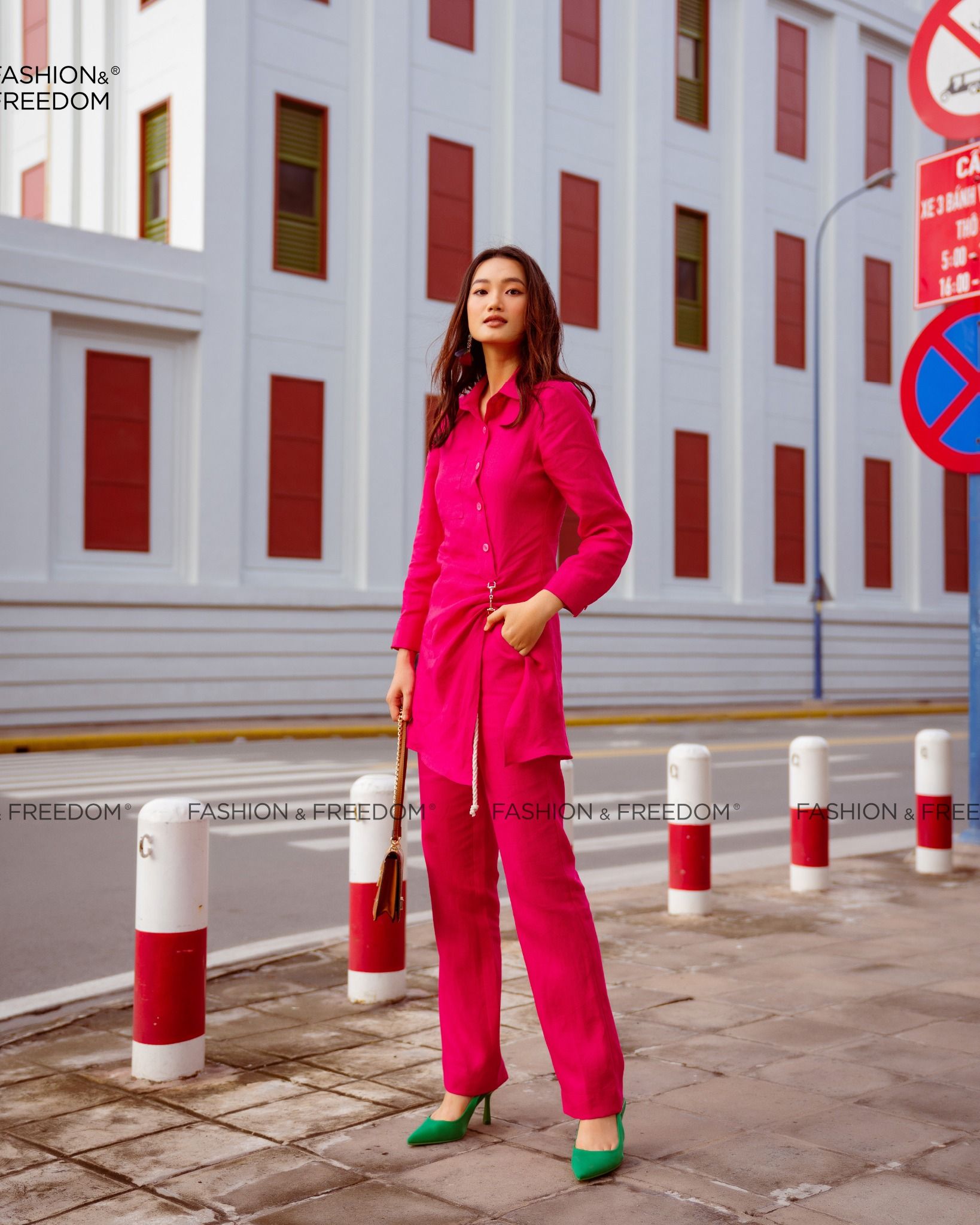 Áo Kiểu Linen Hồng Sen Autumn Charm