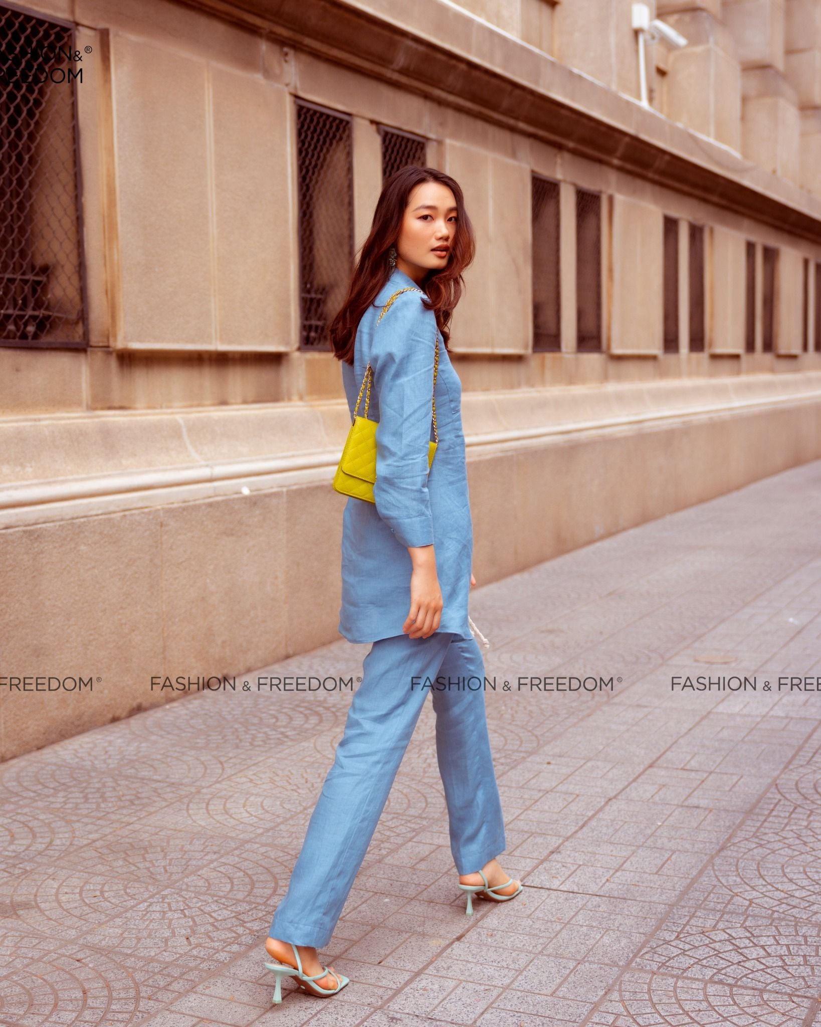 Quần Dài Linen Xanh Biển Autumn Charm