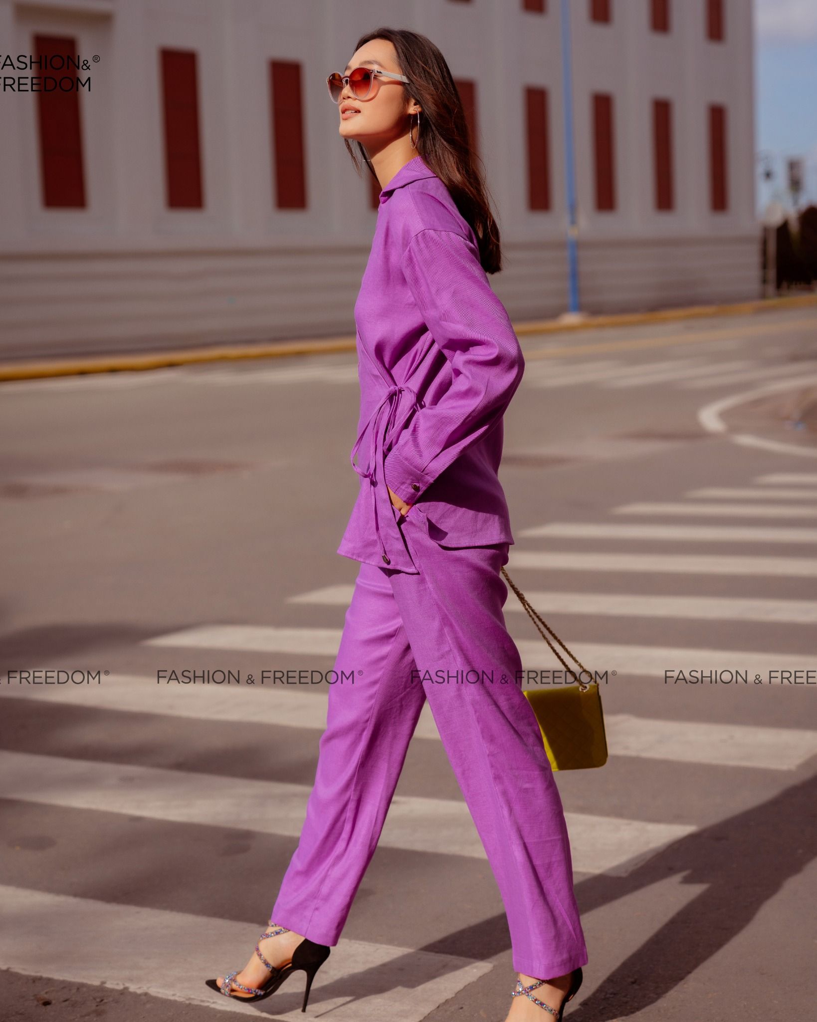 Áo Kiểu Linen Tím  Autumn Charm