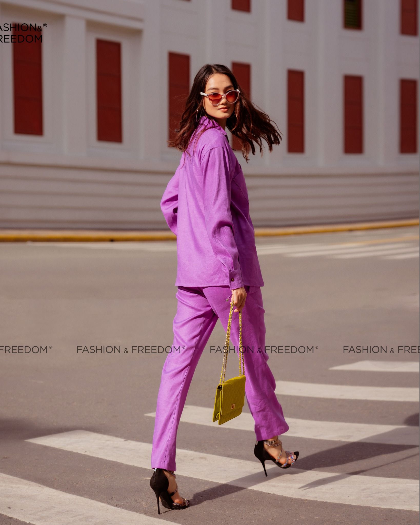 Áo Kiểu Linen Tím  Autumn Charm