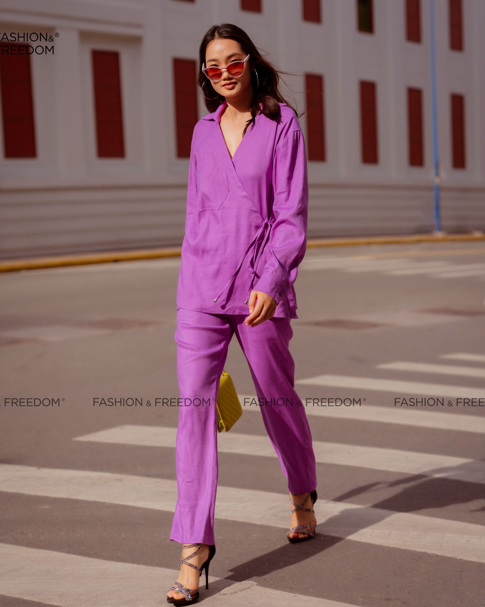 Áo Kiểu Linen Tím  Autumn Charm