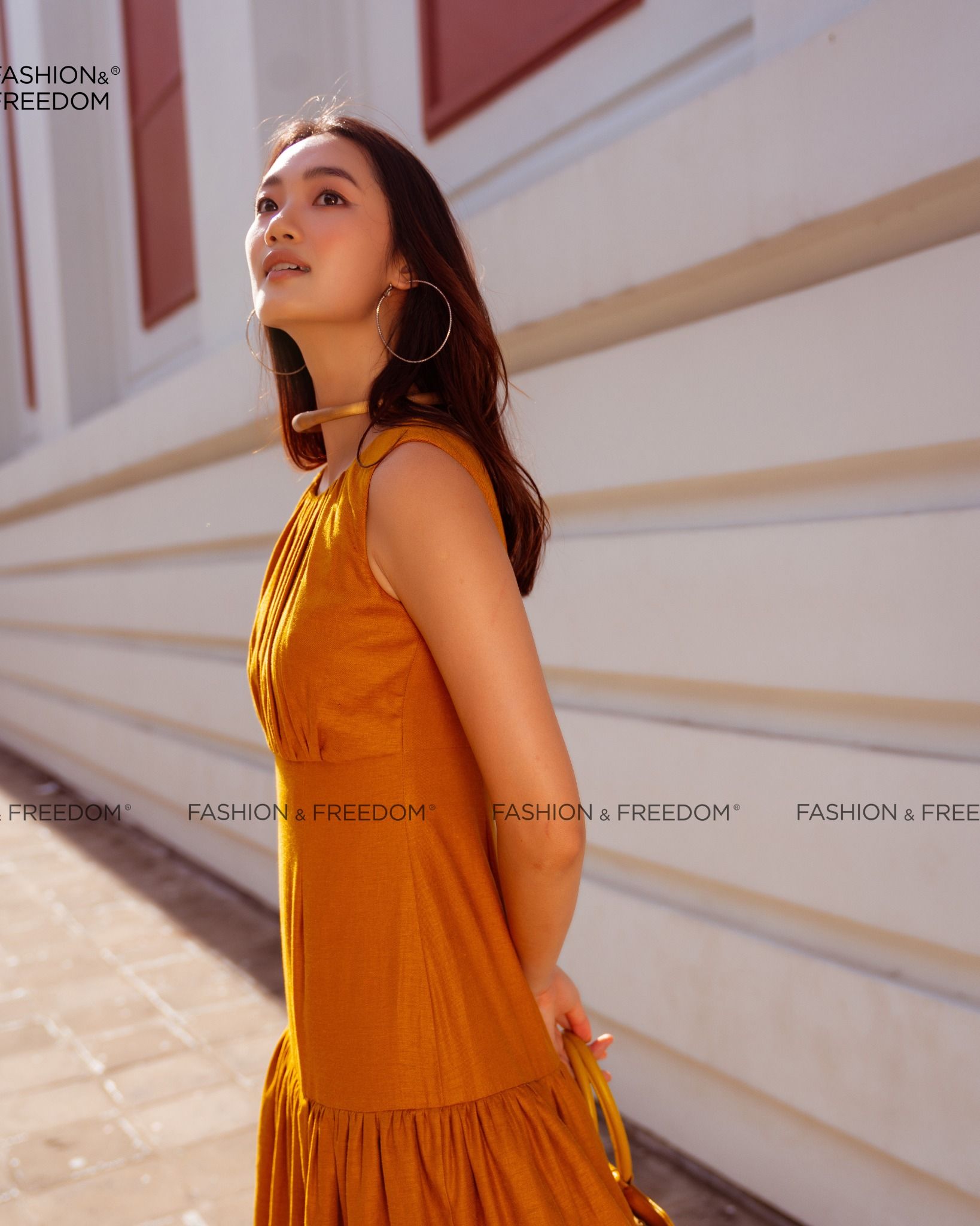 Đầm Linen Vàng Nghệ Autumn Charm