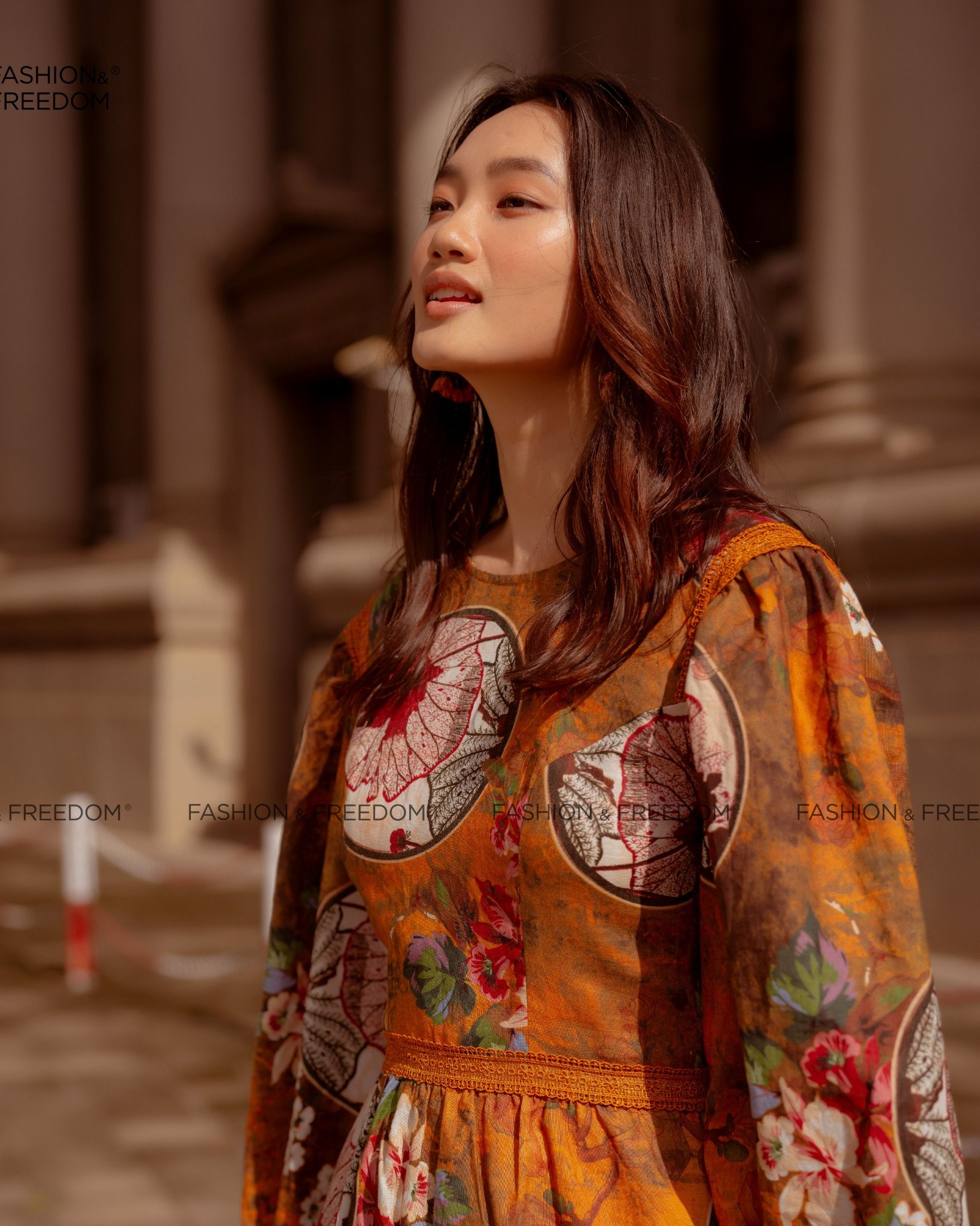 Đầm Linen Vàng Nâu Autumn Charm