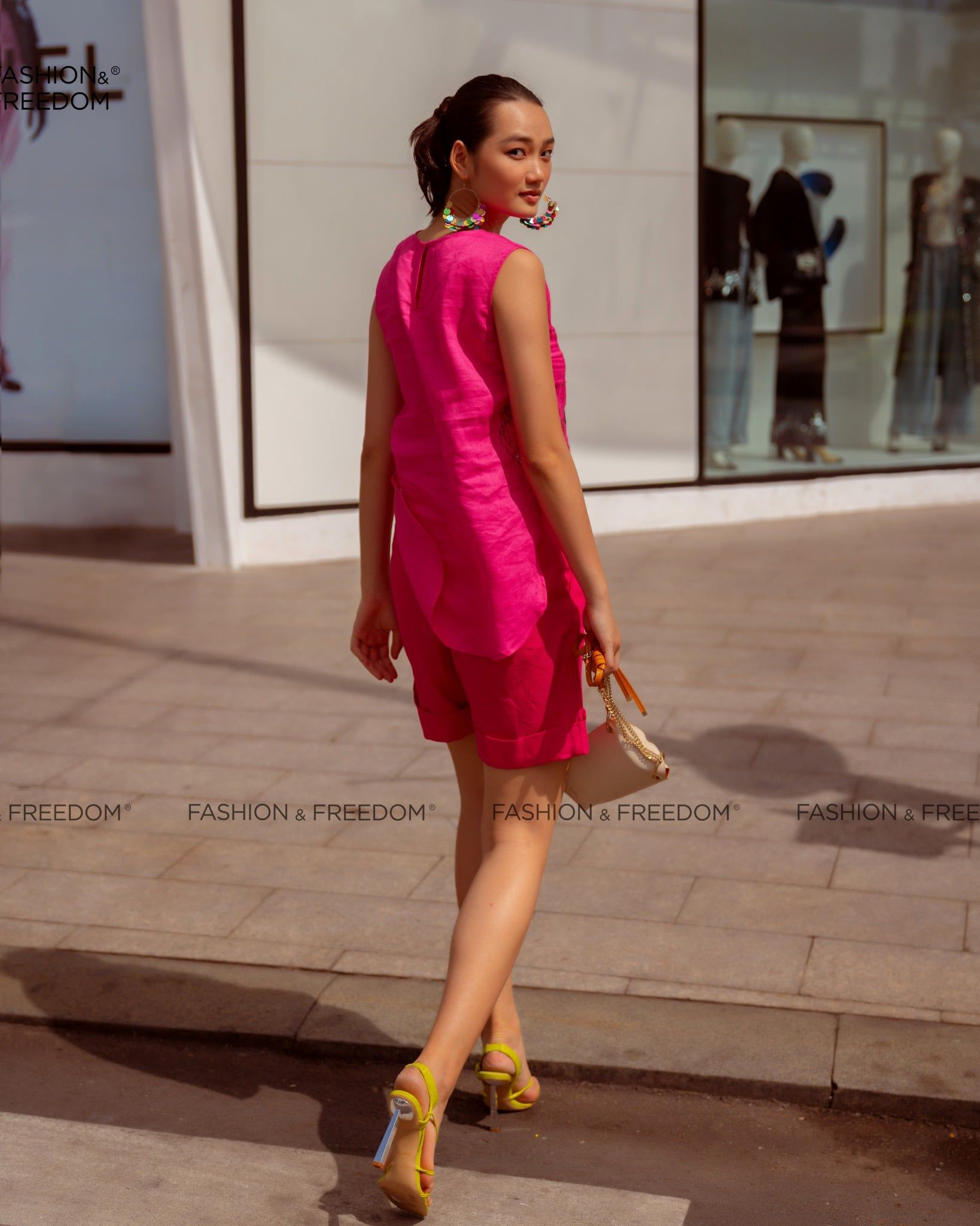 Áo Kiểu Linen Hồng Sen Autumn Charm