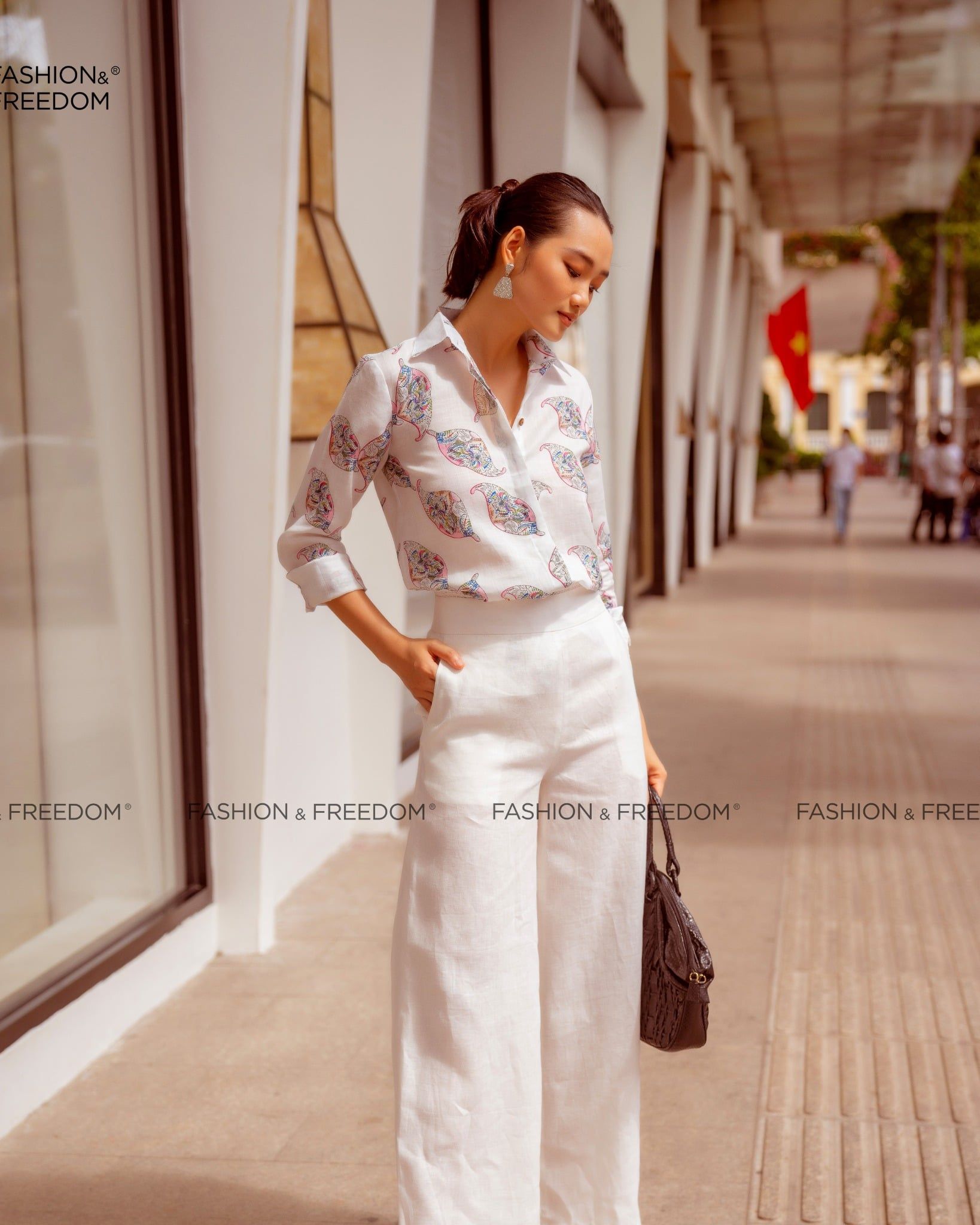 Quần Dài Linen Trắng Autumn Charm