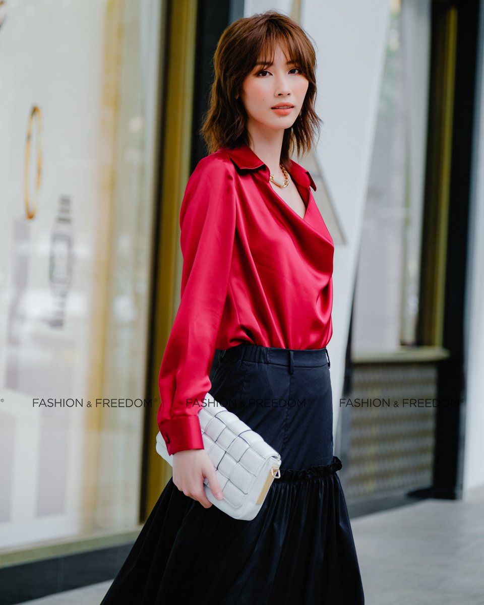 Chân Váy Lụa Đen Hương Mùa Hè