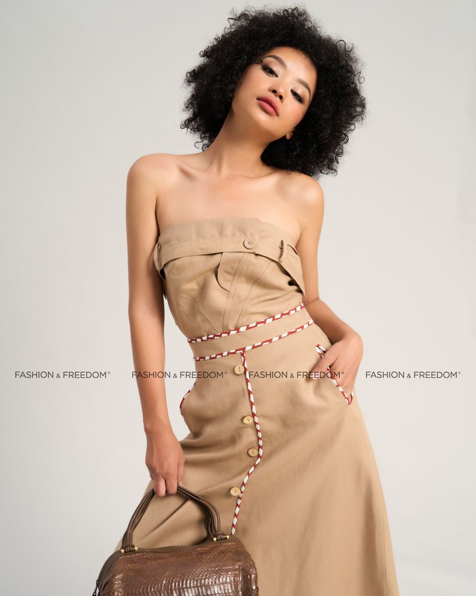 Chân Váy Linen Nâu Cà Phê Sắc Màu Tự Do