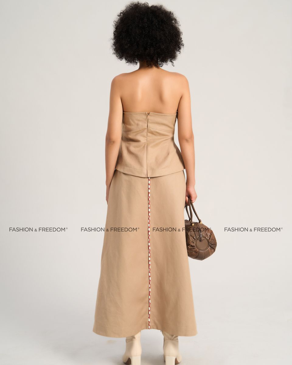 Áo Kiểu Nữ Linen Nâu Cà Phê Sắc Màu Tự Do