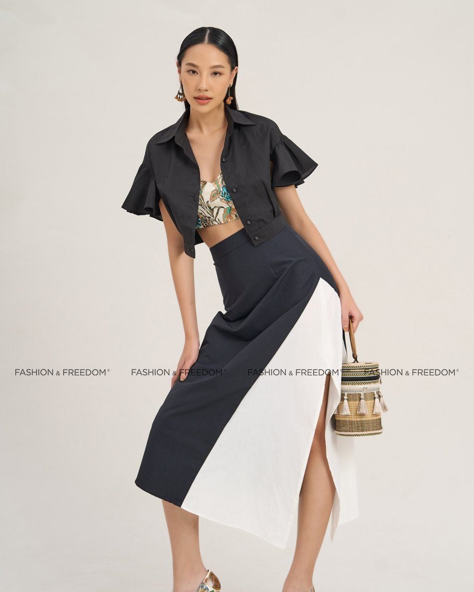 Chân Váy Kate Đen Trắng City Girl