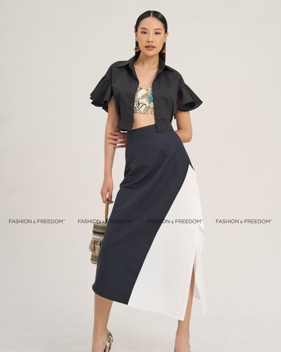 Chân Váy Kate Đen Trắng City Girl