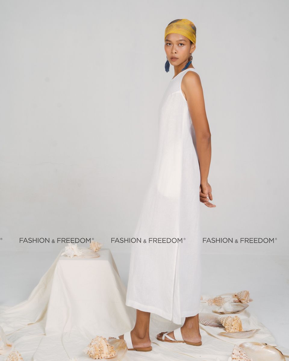 Đầm Linen Trắng New Linen New Horizon