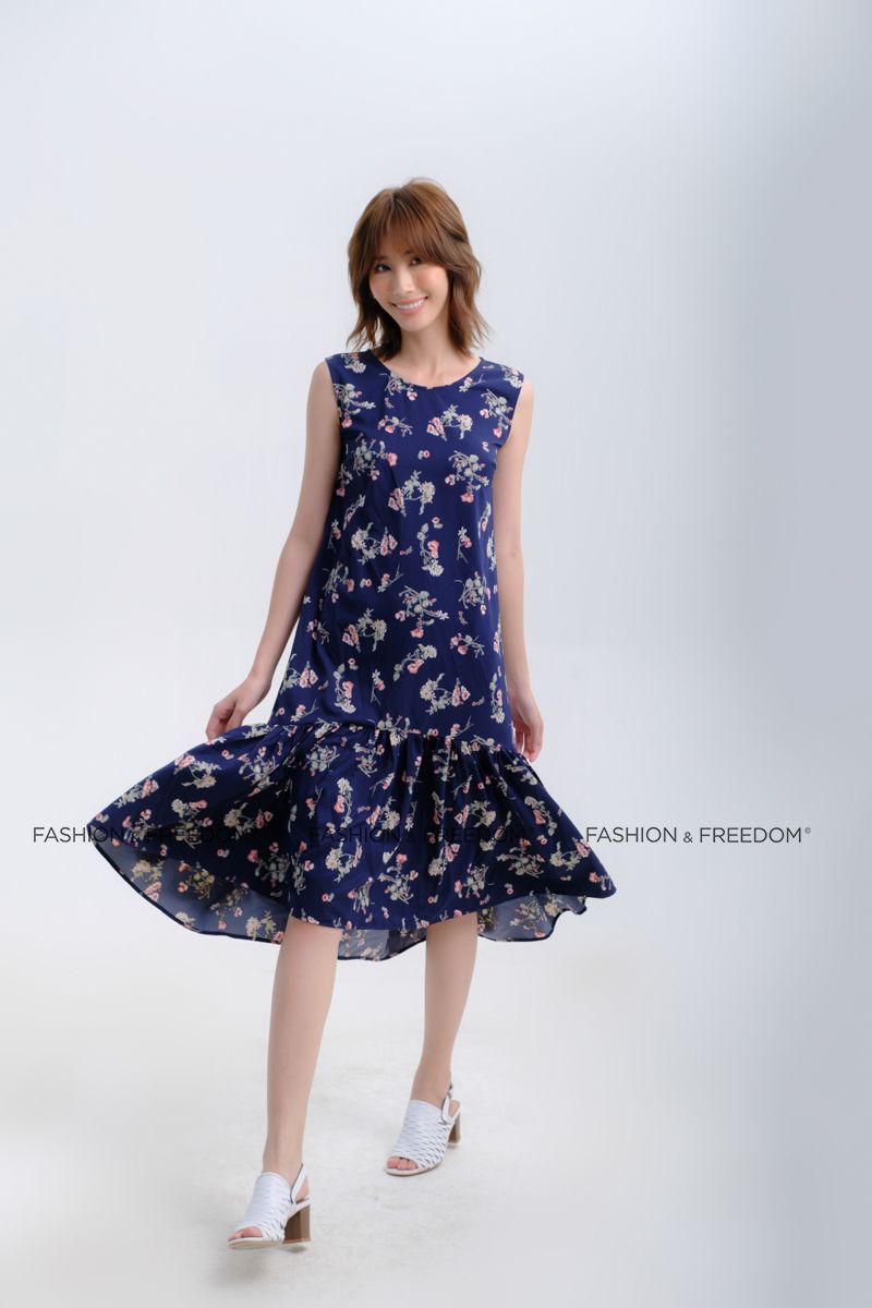 Đầm Lụa Xanh Đen