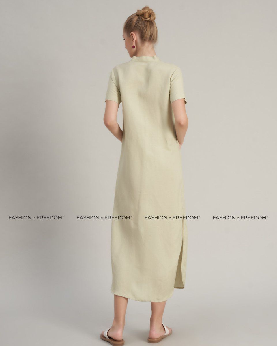 Đầm Nữ Linen Xanh Hello New Day