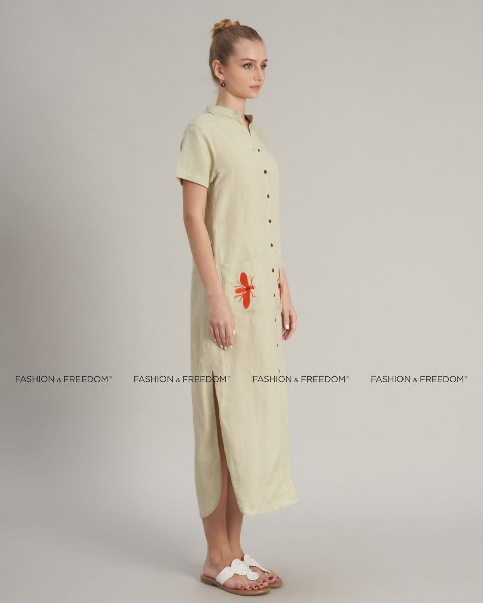 Đầm Nữ Linen Xanh Hello New Day