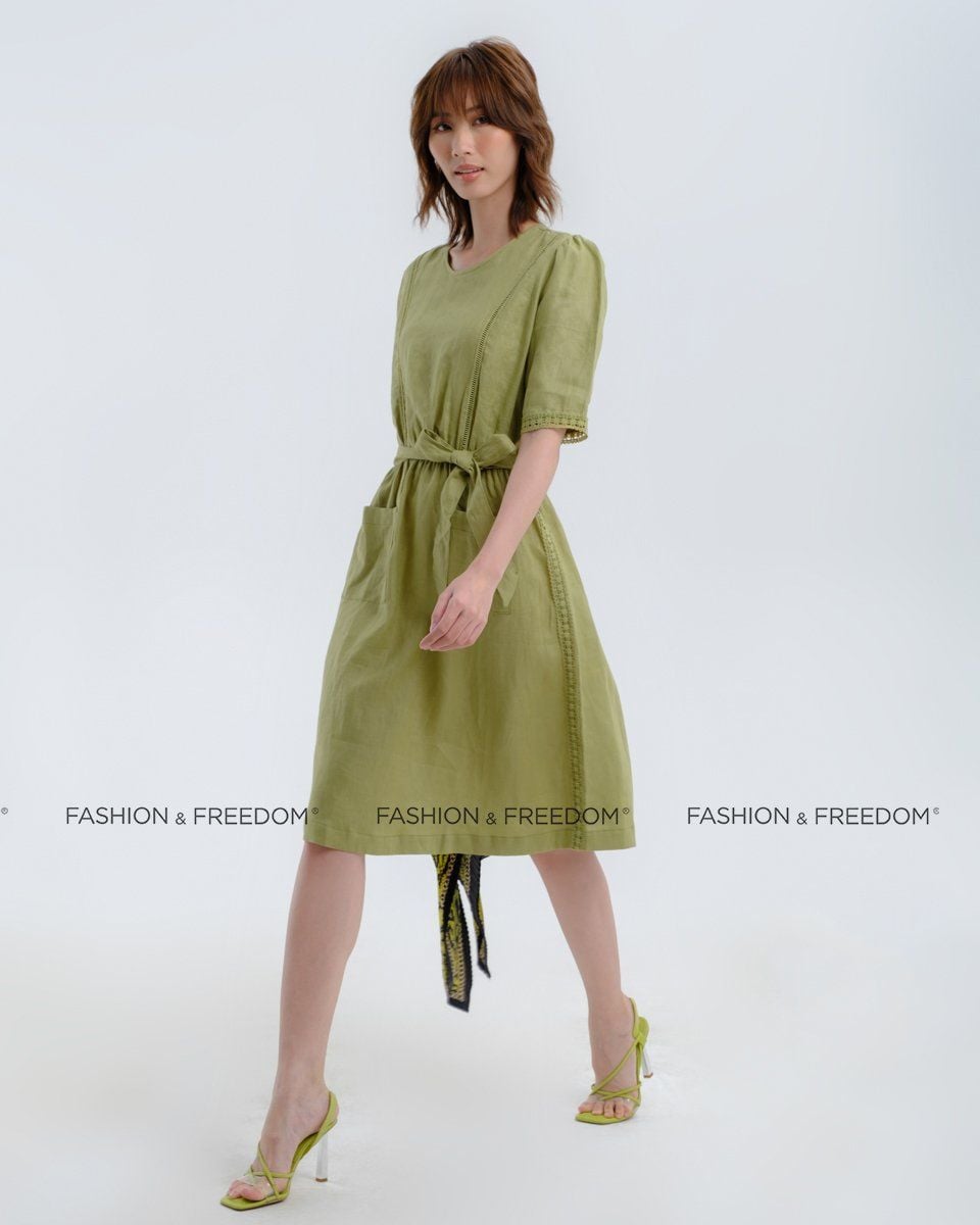 Đầm Linen Xanh Hương Mùa Hè