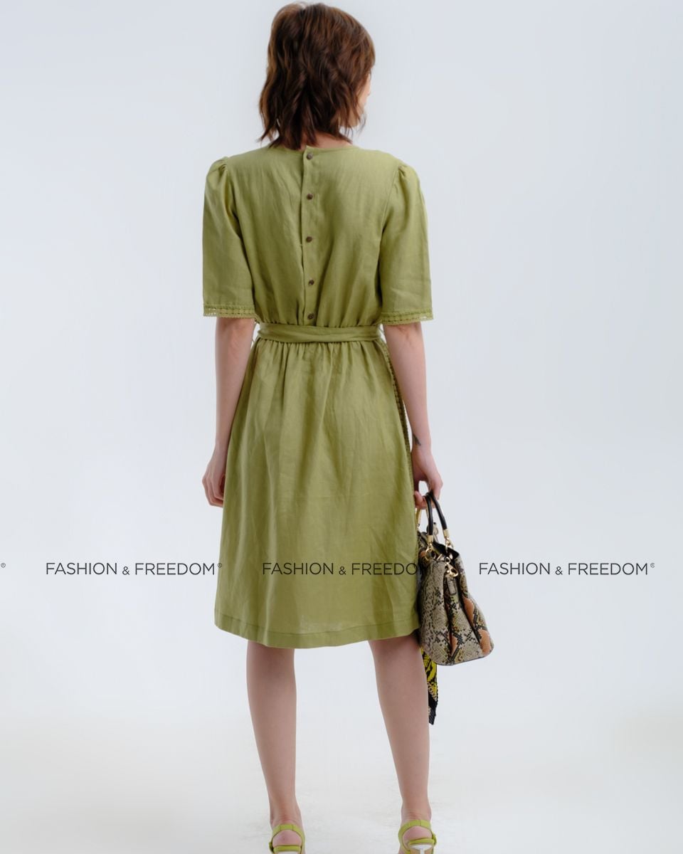 Đầm Linen Xanh Hương Mùa Hè