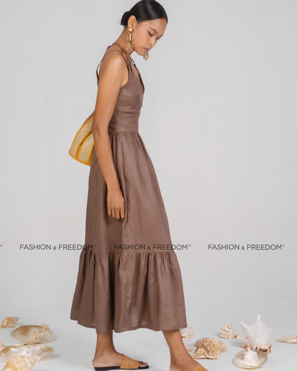 Đầm Linen Nâu New Linen New Horizon