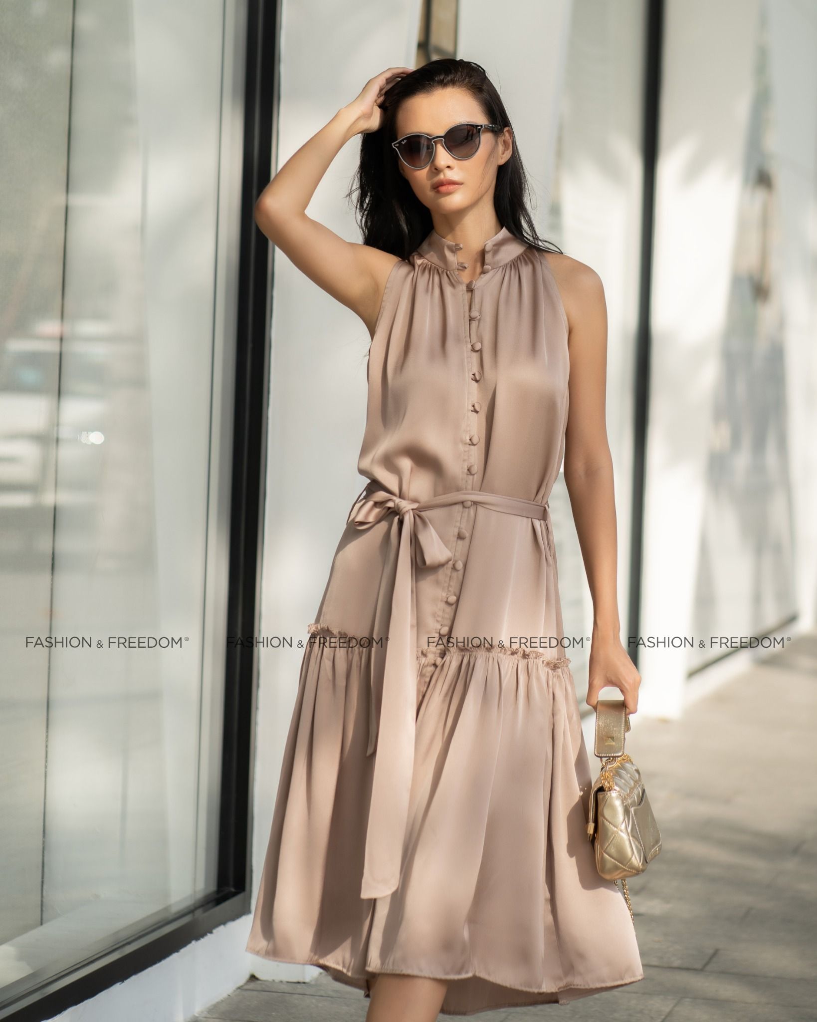 Đầm Lụa Be Tình Thơ Mùa Thu