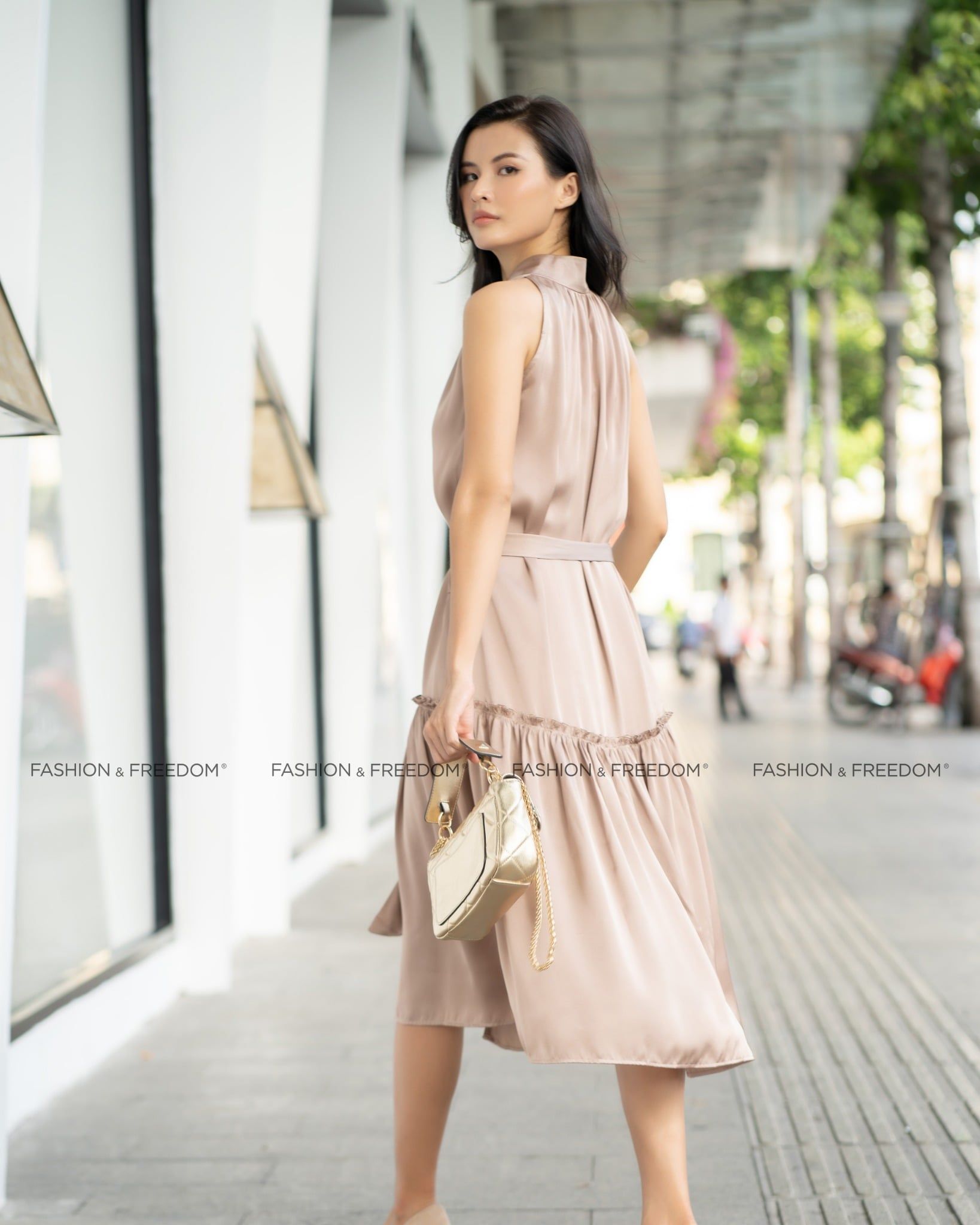 Đầm Lụa Be Tình Thơ Mùa Thu