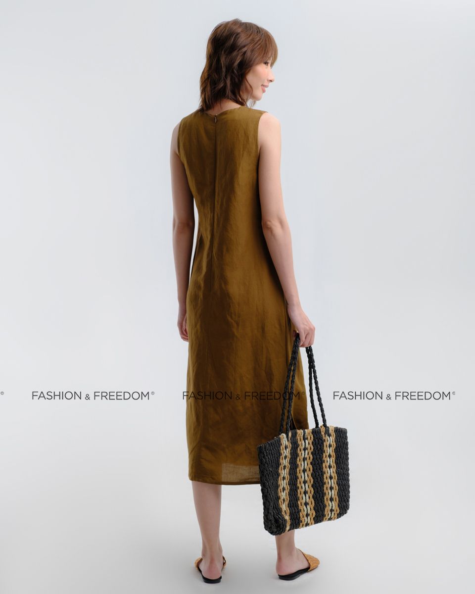 Đầm Linen Nâu After SunSet