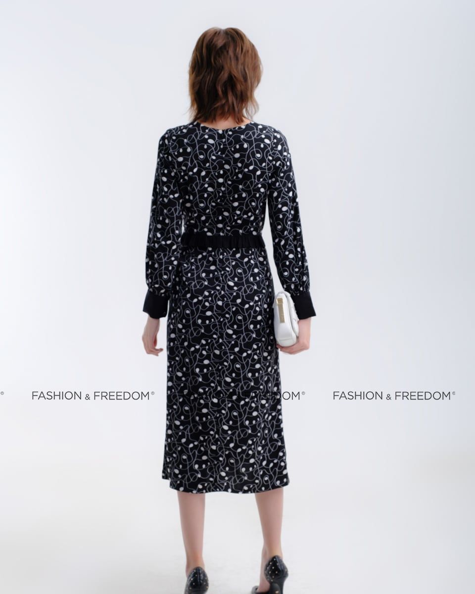 Đầm Lụa Đen Hương Mùa Hè