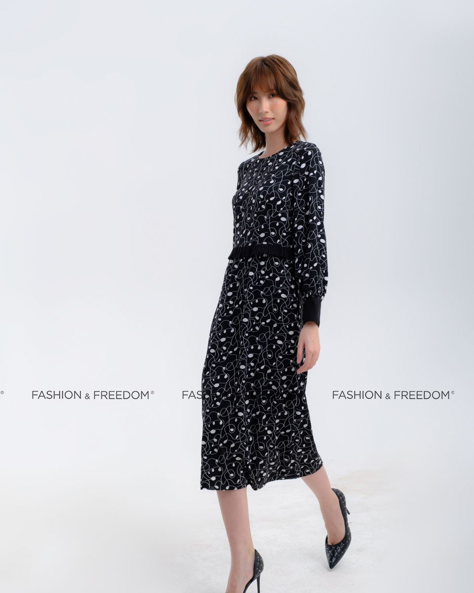 Đầm Lụa Đen Hương Mùa Hè