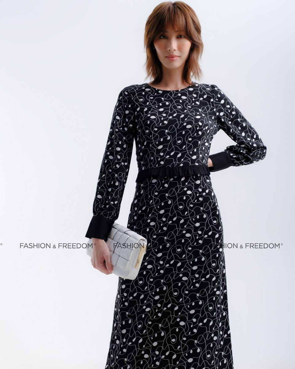 Đầm Lụa Đen Hương Mùa Hè