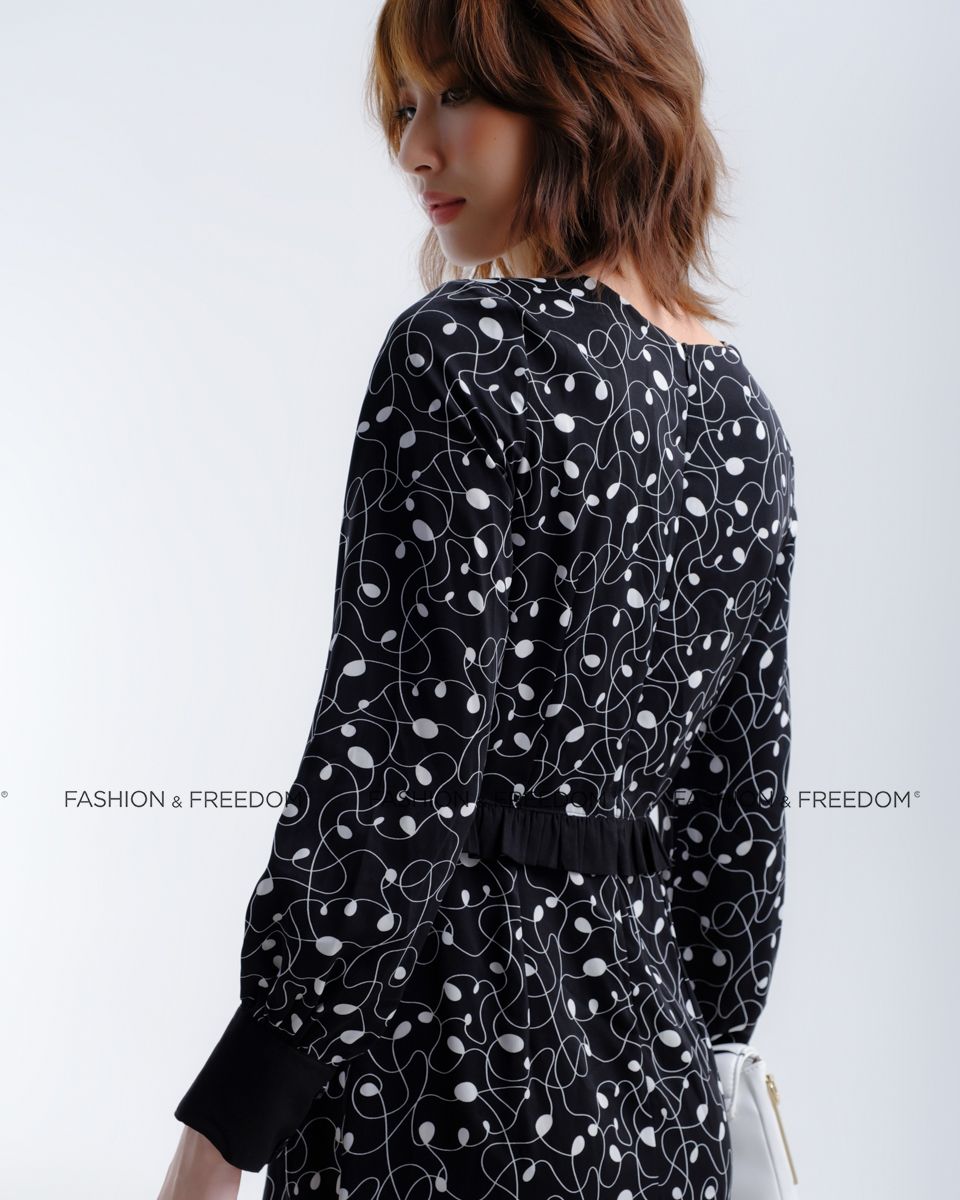 Đầm Lụa Đen Hương Mùa Hè