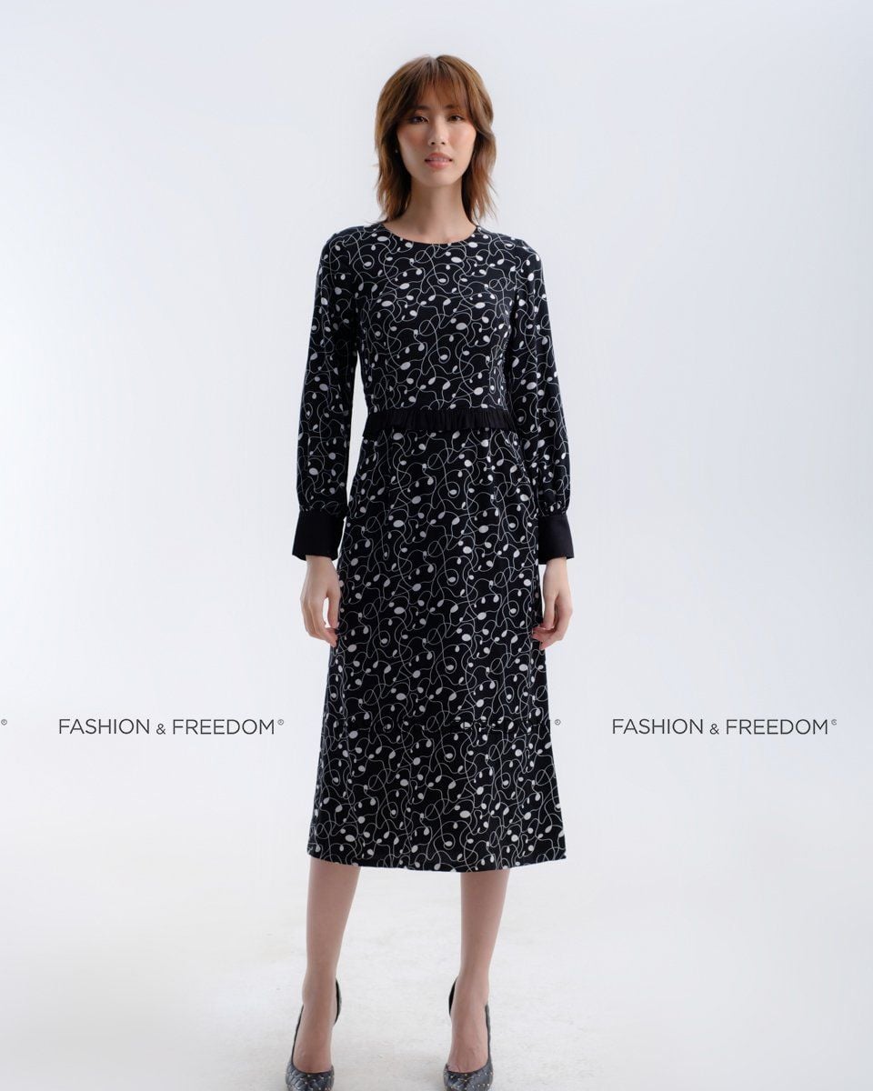 Đầm Lụa Đen Hương Mùa Hè