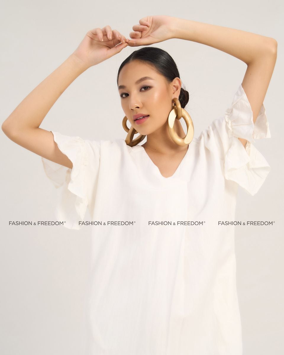 Đầm Trắng Linen Becoming Unveil