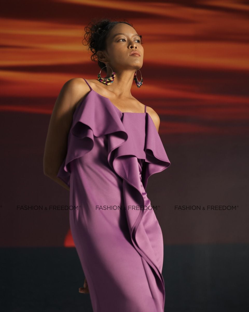 Đầm Lụa Tím Summer Get Away