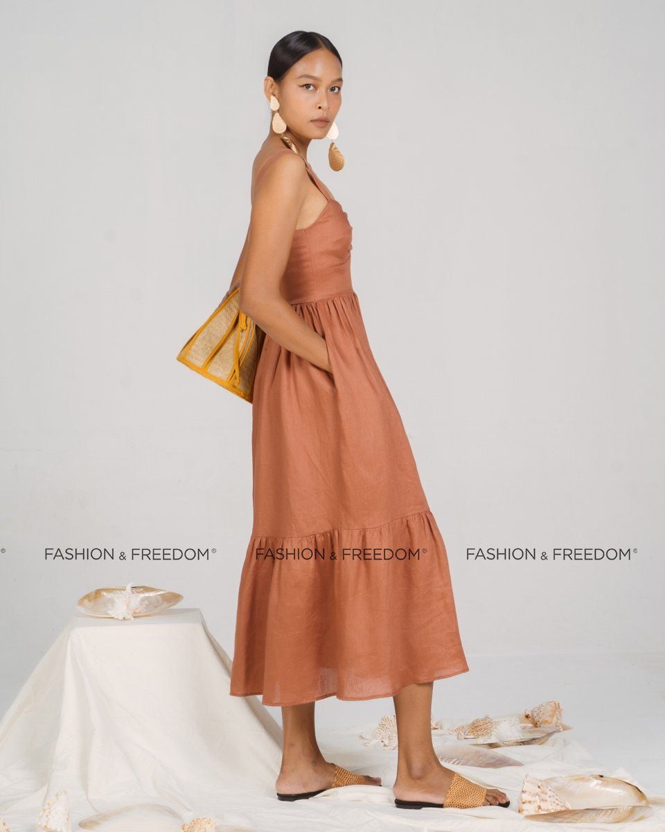 Đầm Linen Nâu New Linen New Horizon