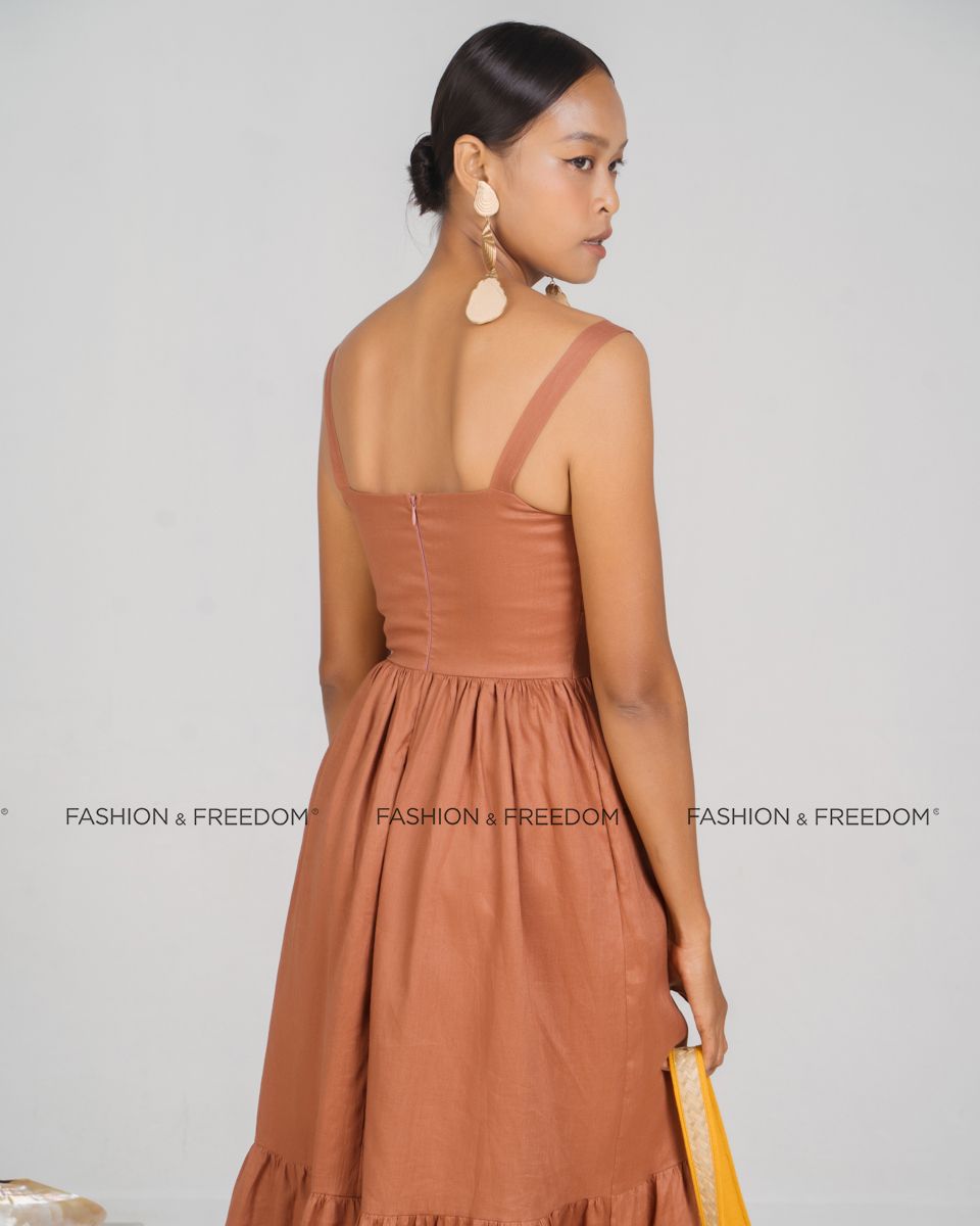 Đầm Linen Nâu New Linen New Horizon