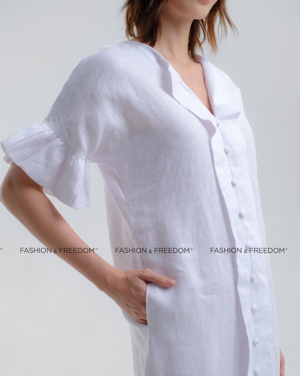 Đầm Linen Trắng Hương Mùa Hè