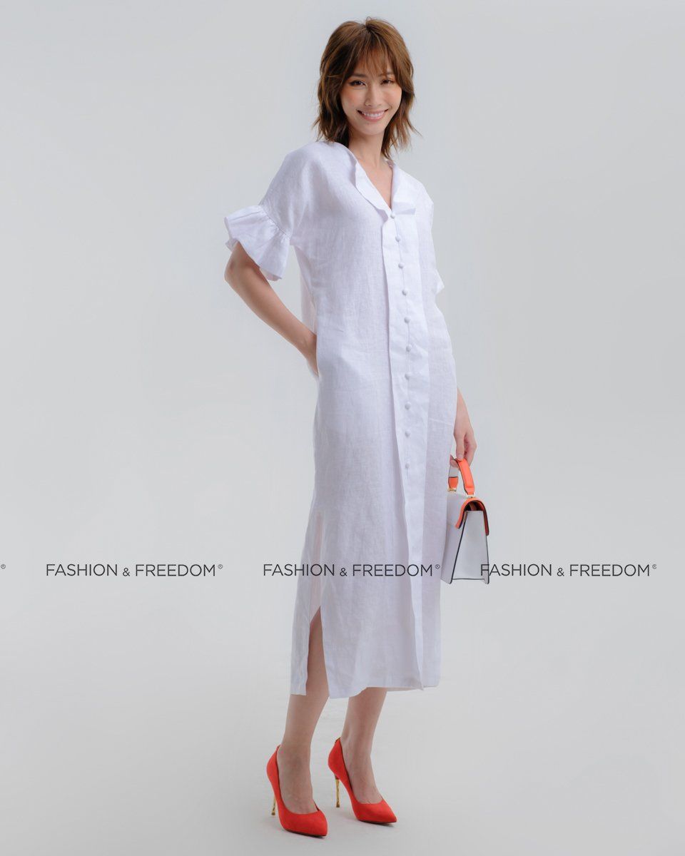 Đầm Linen Trắng Hương Mùa Hè