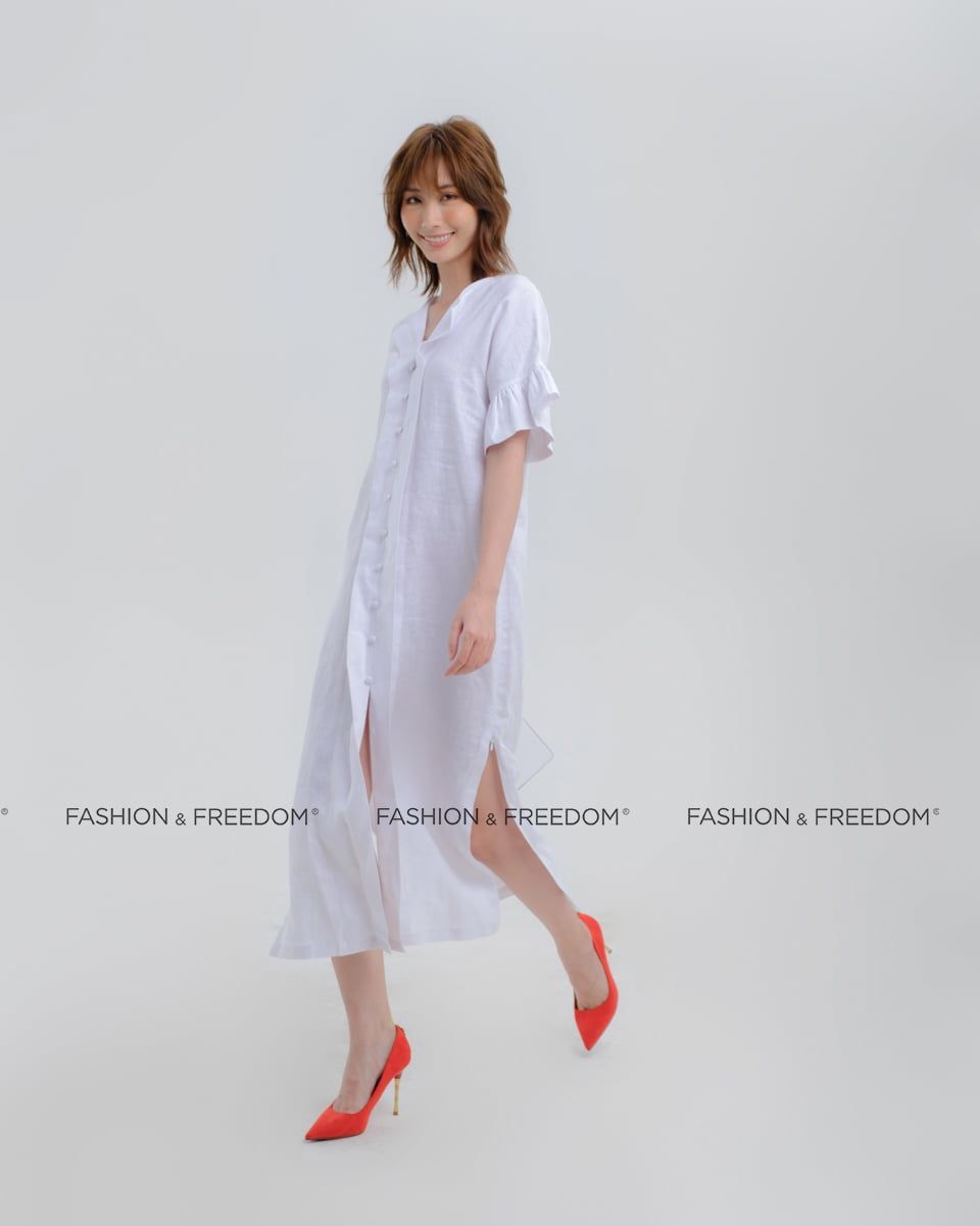 Đầm Linen Trắng Hương Mùa Hè